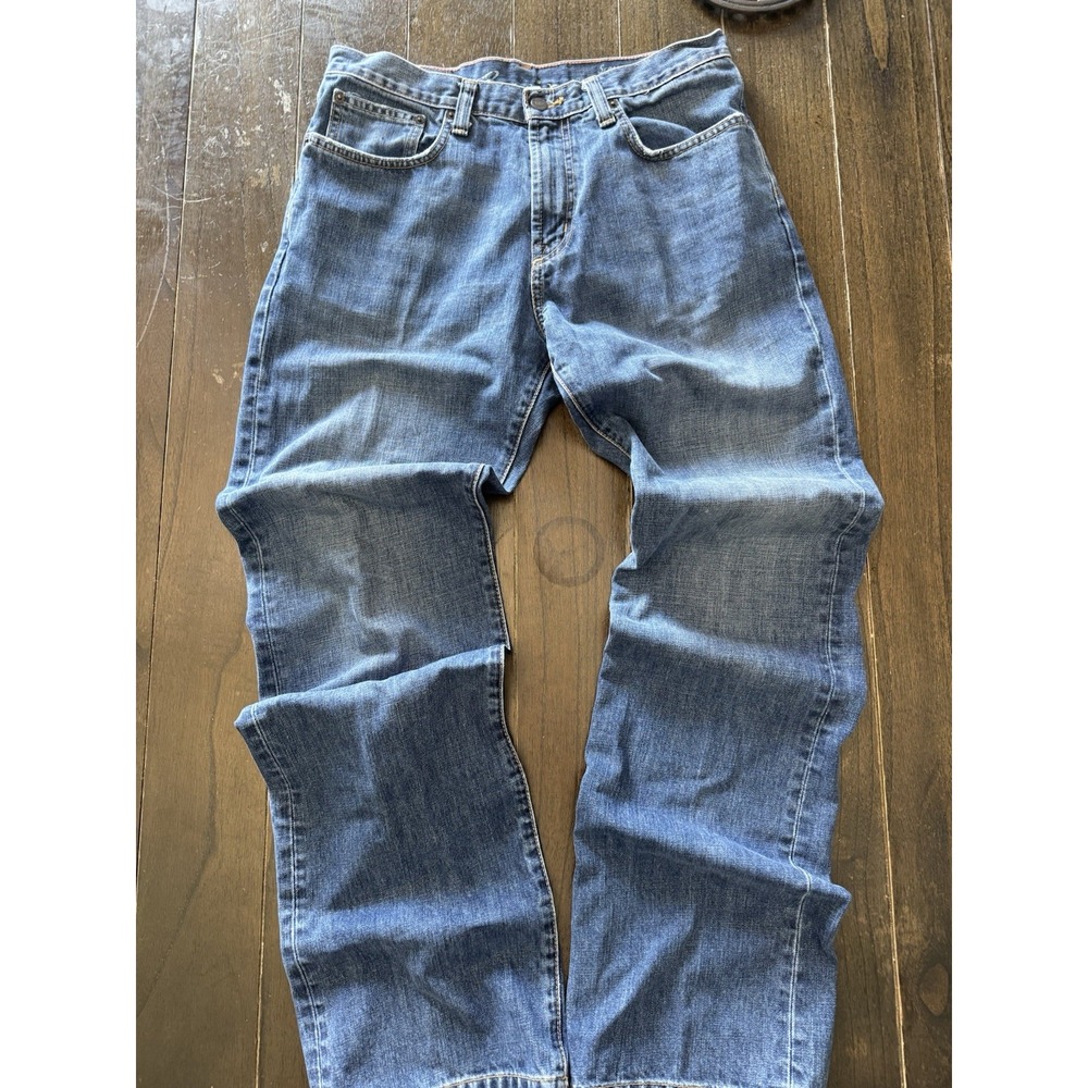 Eddie Bauer Straight Leg Jeans Men's 32x34 100% Cotton Blue Denim